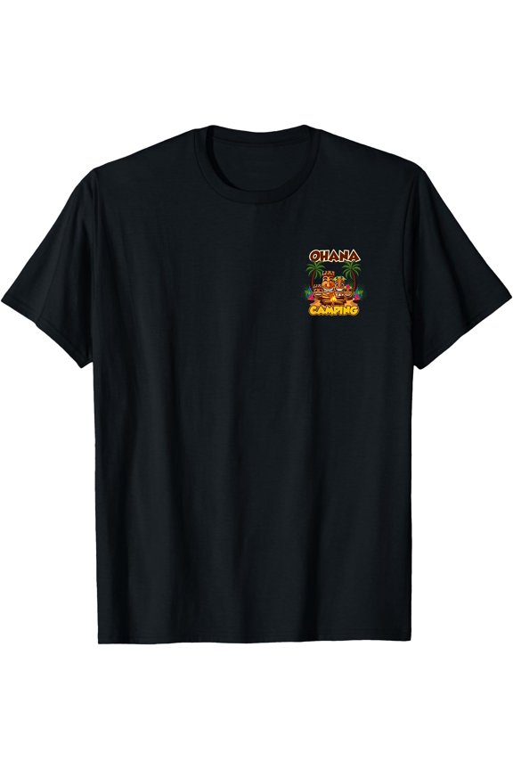 Ohana Family Camping Group Small Front Logo, Big Back Logo T-Shirt