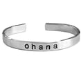 thumbnail image 1 of Ohana Hand Stamped Bracelet Aluminum Skinny Cuff Bangle Means Family Hawaiian..., 1 of 1