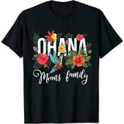 Ohana Means Family Hawaii Hibiscus Flower 70S Retr Unique Women's Graphic Tee - Short Sleeve Shirt for Summer Fashion