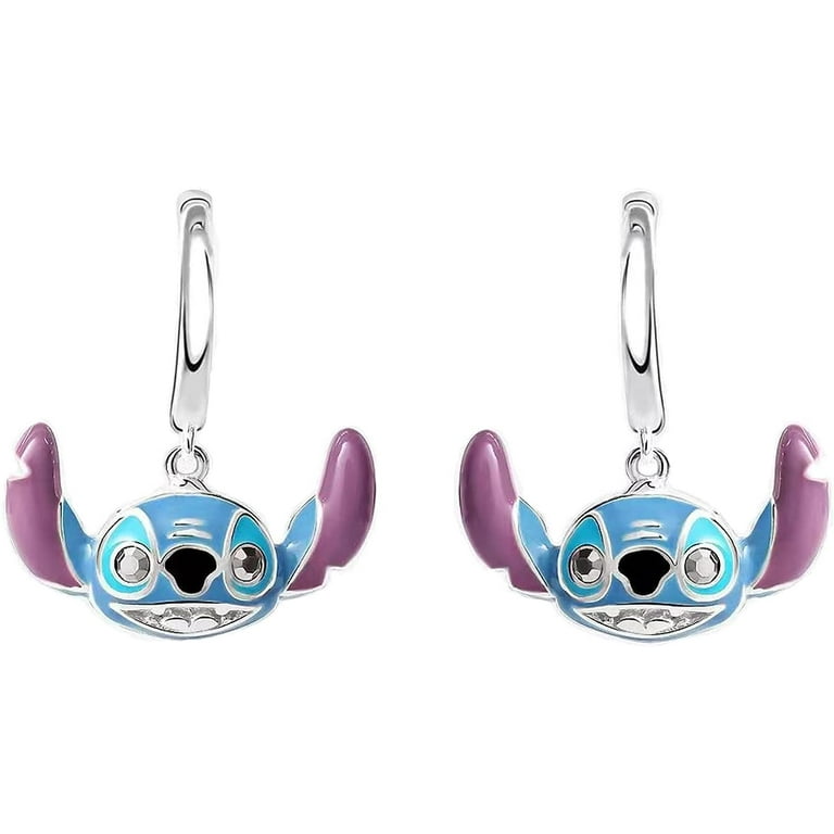 Boucles d'oreilles pendantes Disney Stitch and Angel, jolies