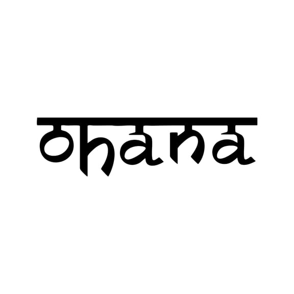Ohana Metal Wall Art | 47.24 15.75 0.05 in Bold Black Metal Design | Modern Wall Accent for Home, Office & Hallway