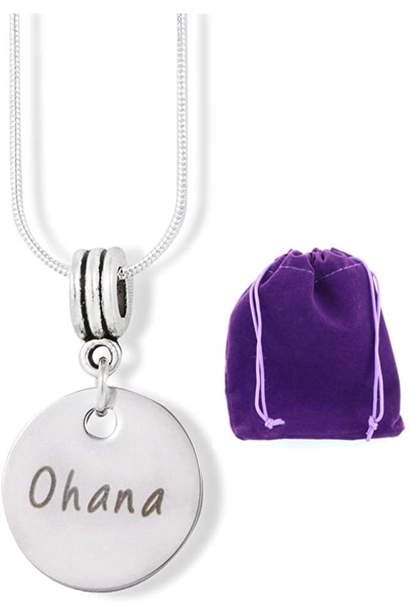Ohana Necklace | Family Pendant Charm Gift for Women Men Jewelry Ohana Means Family Togetherness Unity Gifts Stuff Accessories Decor