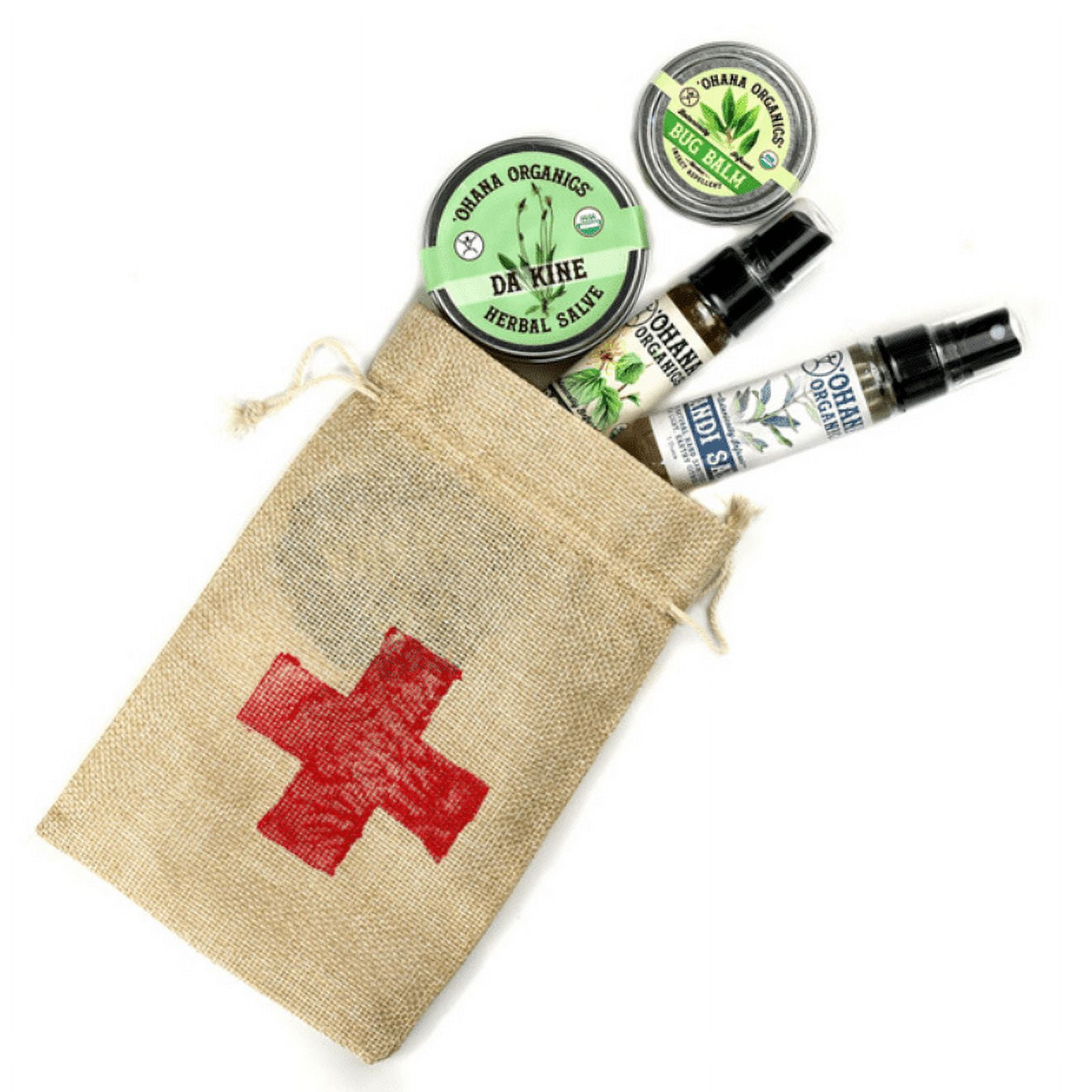 'Ohana Organics Summer First Aid Kit- Includes 2 oz Da Kine Salve, 1 oz Bug Balm, 1 oz Handi Sani, & 1 oz First Aid Spray-