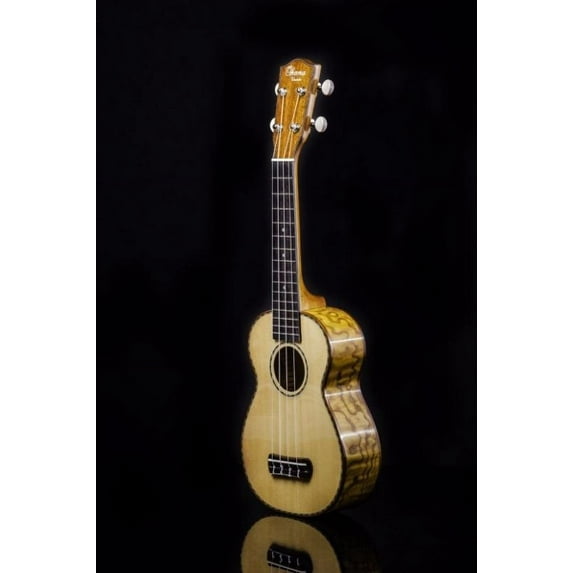 Ohana SK-70WG Solid Spruce top Soprano Ukulele with Willow Back & Sides+Gig Bag