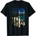 thumbnail image 1 of Ohana hawaii Summer Sunset American Flag Patriotic T-Shirt, 1 of 3