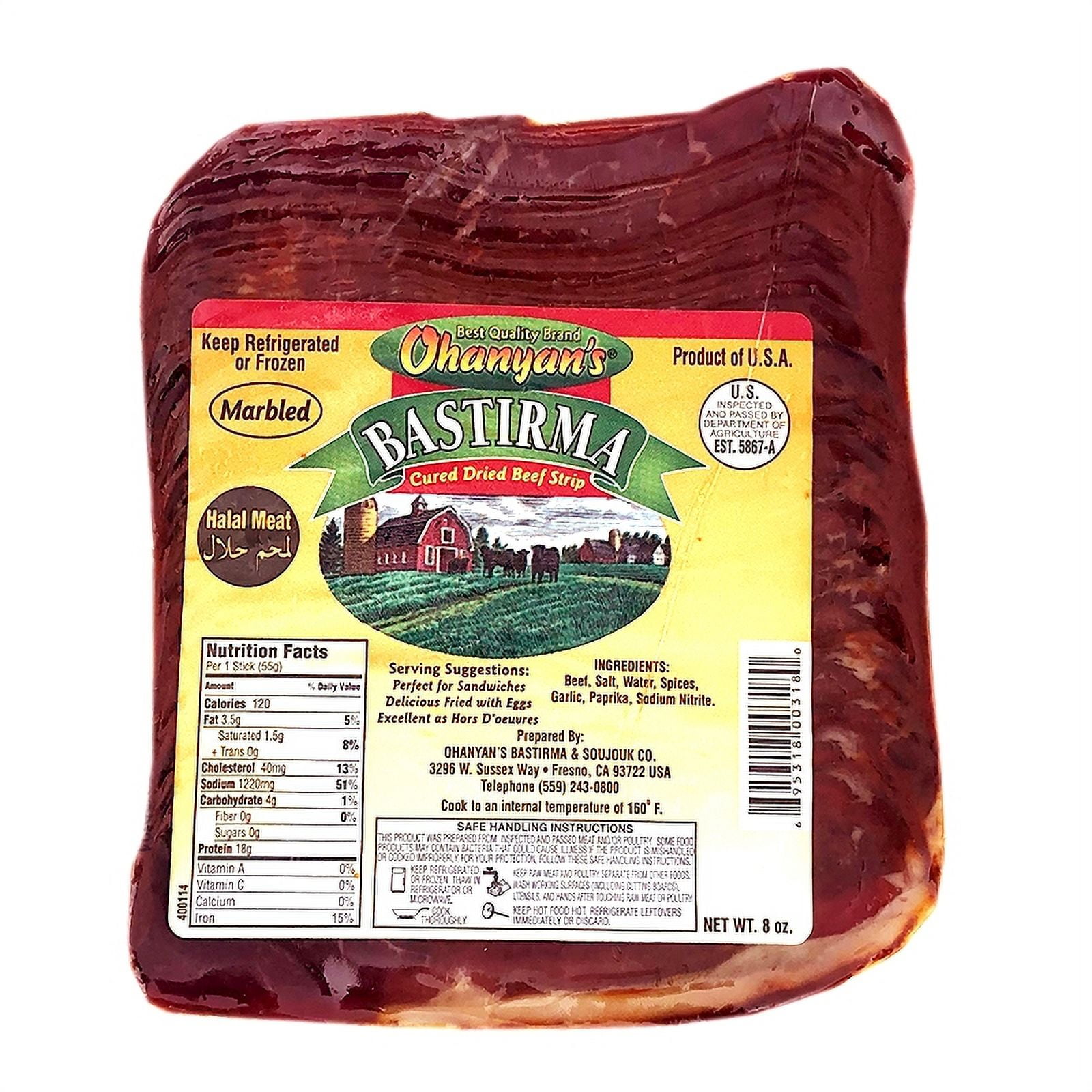 Ohanyan Sliced Marbled Pastrami 8oz