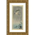thumbnail image 1 of Ohara Koson 10x18 Gold Ornate Wood Frame and Double Matted Museum Art Print Titled - Cuckoo in Storm (1925 - 1936), 1 of 4