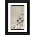 thumbnail image 1 of Ohara Koson 15x24 Black Ornate Framed Double Matted Museum Art Print Titled: Two Siegeled Redtails with Cherry Blossom (1900 - 1936), 1 of 5