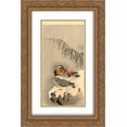 thumbnail image 1 of Ohara Koson 2x Matted 16x24 Gold Ornate Framed Art Print 'Mandarin Ducks in Snow', 1 of 2