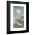 thumbnail image 1 of Ohara Koson 8x14 Black Modern Framed Museum Art Print Titled - Two Quail at Full Moon (1900 - 1936), 1 of 5