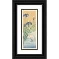 thumbnail image 1 of Ohara Koson 8x14 Black Ornate Wood Framed Double Matted Museum Art Print Titled: Egret (1925 - 1936), 1 of 5