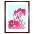 thumbnail image 1 of Ohara Koson Pink Iris Flowers Art Print Black Framed Poster Wall Decor 9x7 inch, 1 of 5