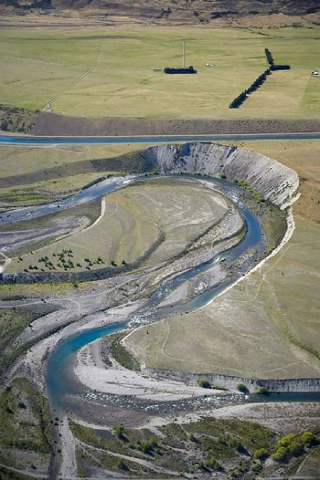 Ohau River and Ohau Canal Mackenzie Country South Island New Zealand Canvas Art - David Wall DanitaDelimont (23 x 34)