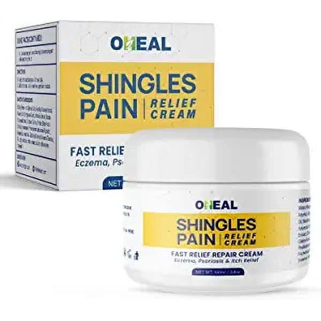 Pain Relief Cream: Soothing Treatment for Shingles, Eczema, Psoriasis; Anti-Itch 3.4 oz