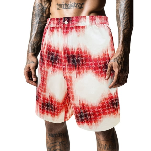 Ohebi Men’s Big & Tall Cargo Shorts 3XL-6XL – Quick-Dry, Elastic Waist, Zipper Pockets, Lightweight for Outdoor & Casual Wear