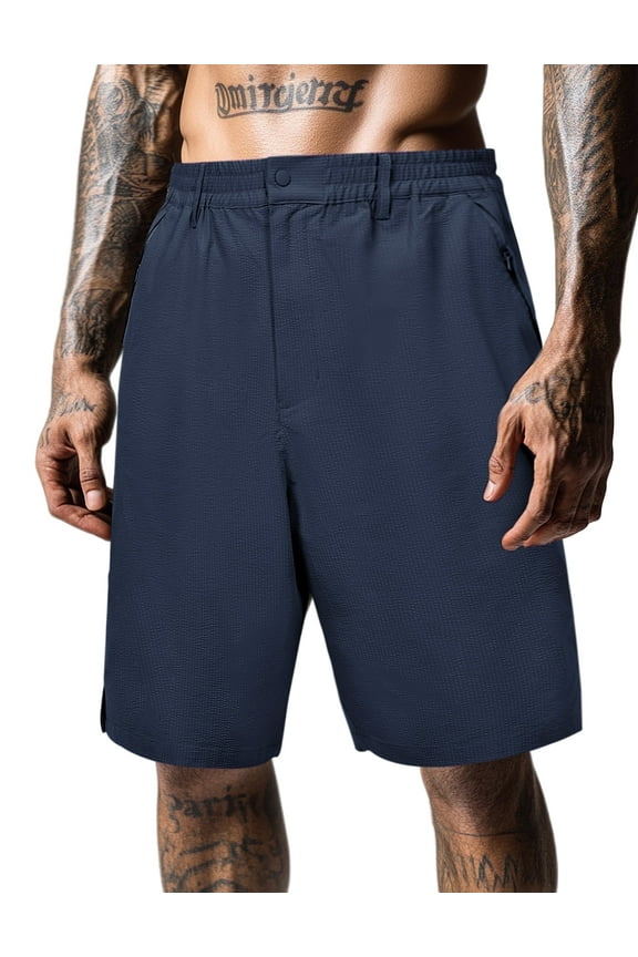 Men’s Big & Tall Cargo Shorts 3XL-6XL – Quick-Dry, Elastic Waist, Zipper Pockets, Lightweight for Outdoor & Casual Wear