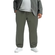 Ohebi Big & Tall Men’s Casual Pants 3XL-6XL – High Stretch Elastic Waist Pants with YKK Zipper Pockets, Comfortable Non-Bulky Fit for Daily Wear, Travel & Lounge