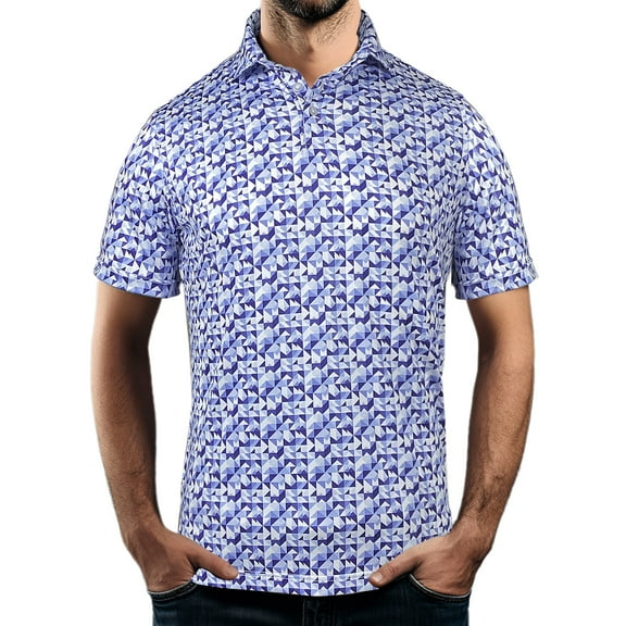 Ohebi Men's Polo Shirt, Short Sleeve Performance Golf Shirt,  Dry Fit, Moisture-Wicking, Lightweight Activewear for Outdoor Enthusiasts