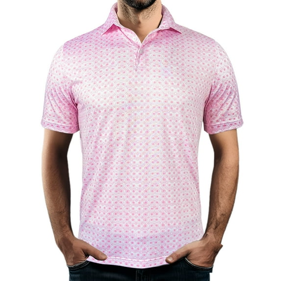 Ohebi Men's Polo Shirt, Short Sleeve Performance Golf Shirt, Dry Fit, Moisture-Wicking, Lightweight Activewear for Outdoor Enthusiasts
