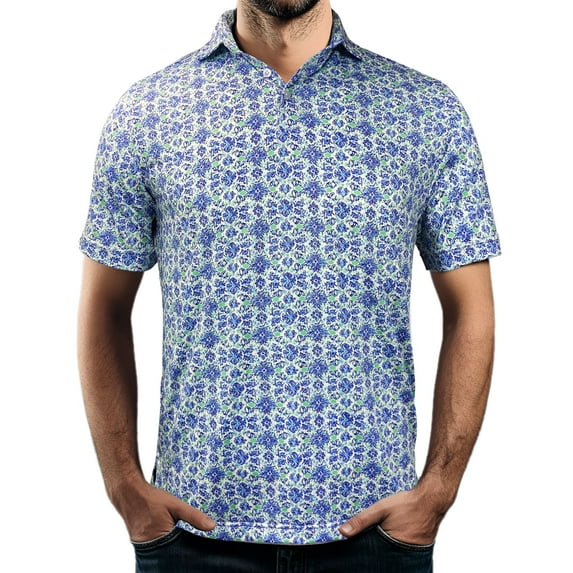 Ohebi Men's Polo Shirt, Short Sleeve Performance Golf Shirt, Dry Fit, Moisture-Wicking, Lightweight Activewear for Outdoor Enthusiasts