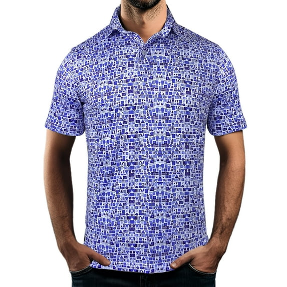 Ohebi Men's Polo Shirt, Short Sleeve Performance Golf Shirt, Dry Fit, Moisture-Wicking, Lightweight Activewear for Outdoor Enthusiasts