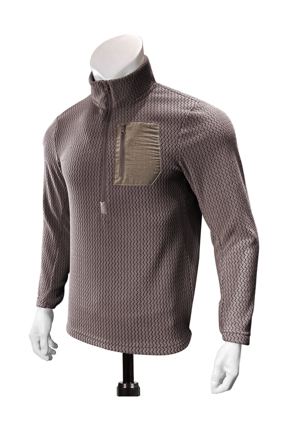 Unisex Warm Half-Zip Cardigan Casual Knit Half-Zip Sweater Soft Long Sleeve Jacket for Everyday Wear, Travel & Layering