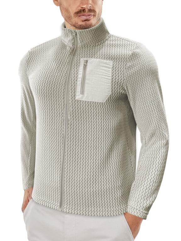Unisex Warm Zip Cardigan Casual Knit Zipper Sweater Soft Long Sleeve Jacket for Everyday Wear, Travel & Layering
