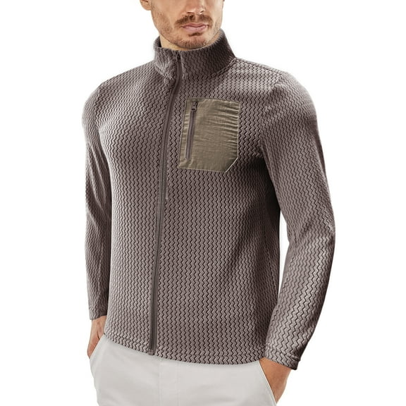 Ohebi Unisex Warm Zip Cardigan Casual Knit Zipper Sweater Soft Long Sleeve Jacket for Everyday Wear, Travel & Layering