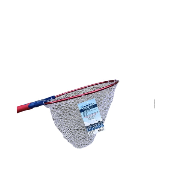 Ohero Short Handle Rubber Landing Net 13.5" X 11.8" 8.4" White