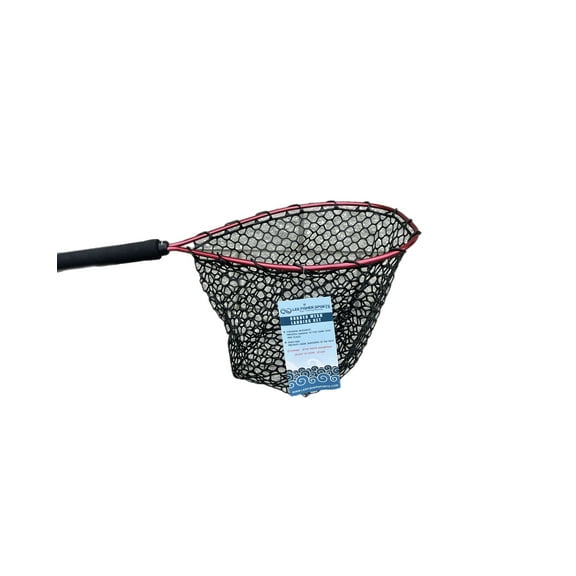 Ohero Short Handle Rubber Landing Net 17.3" X 13" Hoop 8.4" Black