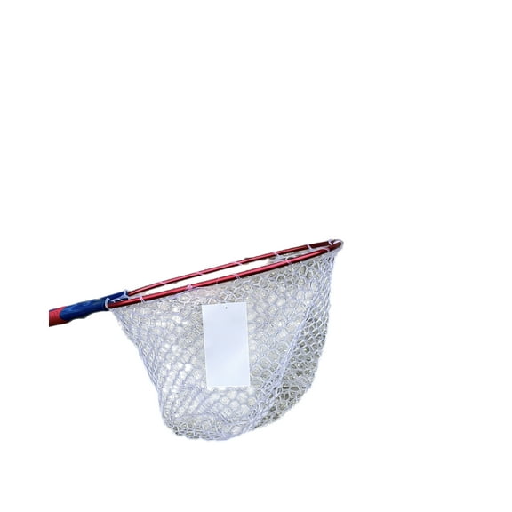 Ohero Short Handle Rubber Landing Net 17.3" X 13" Hoop 8.4" White