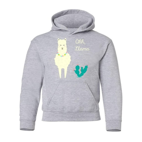Ohh Llama Hoodie Juniors -Image by Shutterstock,  Large