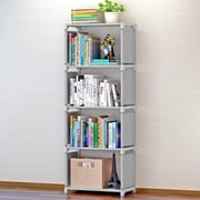 OhhGo 4 Tier Ladder Bookcase Storage Rack Bookshelf Bookcase Clothes Toys Storage Organizer Standing Shelving Rack