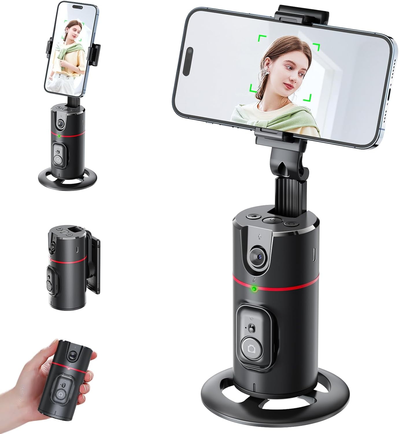 OhhGo Auto Face Tracking Phone Holder Tripod, No App Required, 360