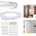 OhhGo Flexible Bendable Ceiling Curtain Track, White Curved Ceiling