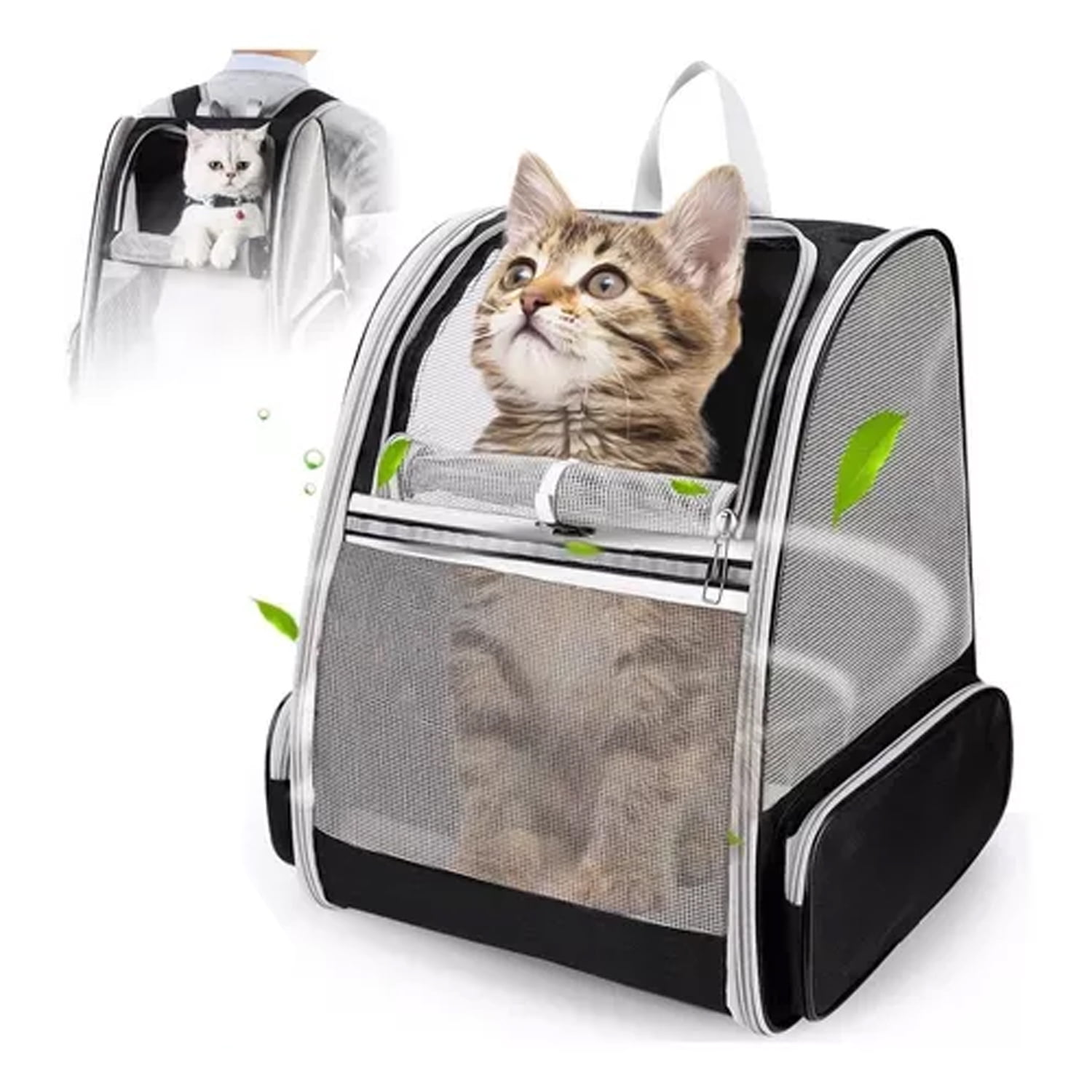 OhhGo Pet Backpack Carrier for Small Cats Dogs Ventilated Design