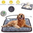 thumbnail image 1 of OhhGo Pet Heating Pad Mat, Electric Heating Pad for Dogs and Cats, Adjustable Heated Cat Bed Waterproof Smart Thermostat Switch, Puppy Whelping Warm Pads Blanket, Gray, 18x18 in, 1 of 11