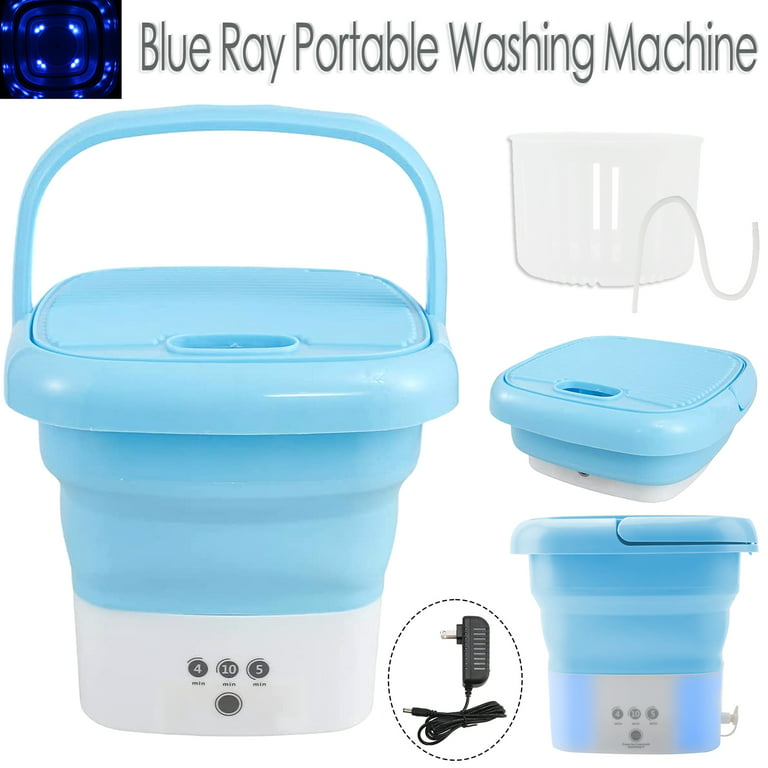 Mini Washing Machine Foldable Washer with Drain Basket Touch Screen Small Portable  Wash Machine for Apartment