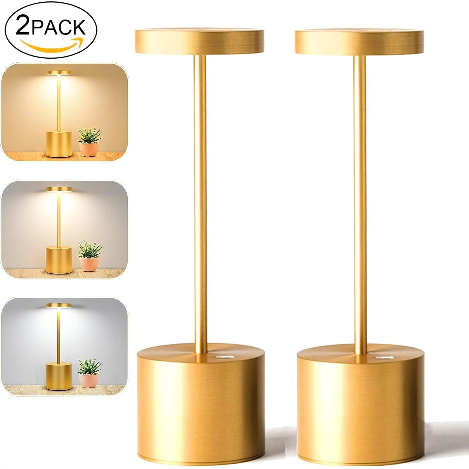 OhhGo Rechargeable Cordless LED Table Lamp, Portable LED Touch Lamp 3