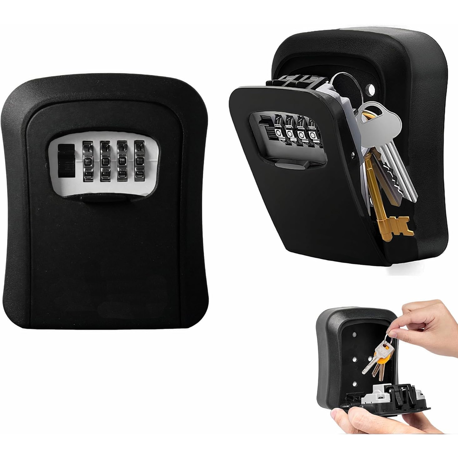 OhhGo Wall Mount Key Lock Box Waterproof Combination Lock Box Key Safe