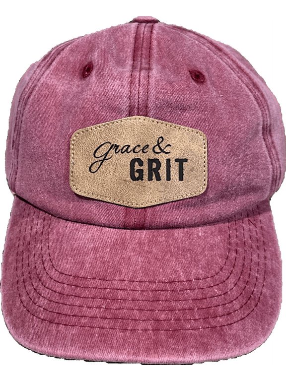 Ohio Basket Chic Raspberry Grace and Grit Hat Grace & Grit Distressed Hat, One Size Fits Most