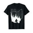 thumbnail image 1 of Ohio Bigfoot American Flag Sasquatch Usa Silhouette Ohio Map T-Shirt, 1 of 5