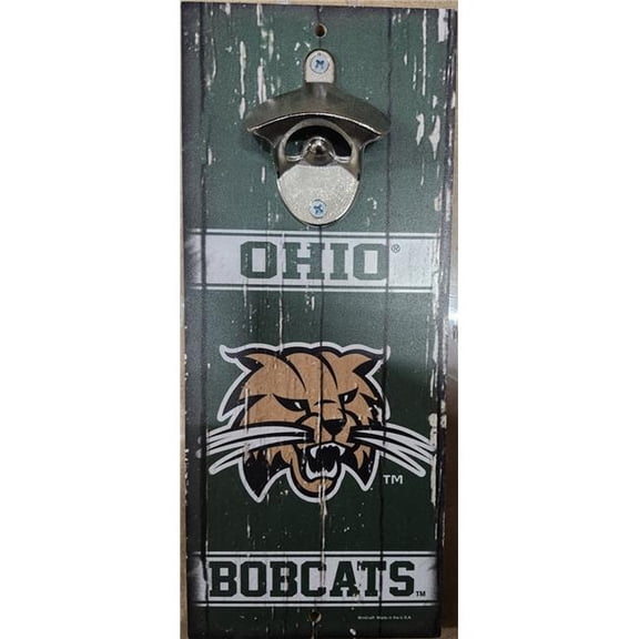 Wraft 3208552718 5 x 11 in. Ohio Bobcats Sign Wood Bottle Opener - Alternate