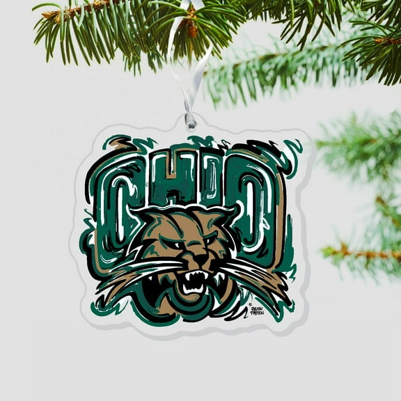 Ohio Bobcats Holiday Ornament Justin Patten Artists Rendition