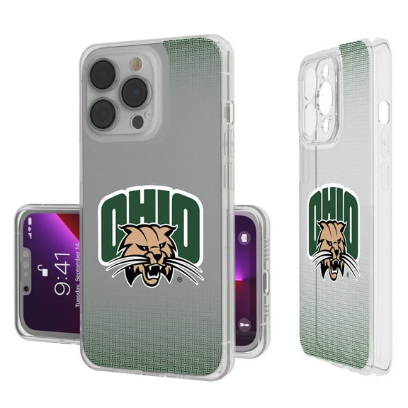 Ohio Bobcats Linen Logo iPhone Clear Case