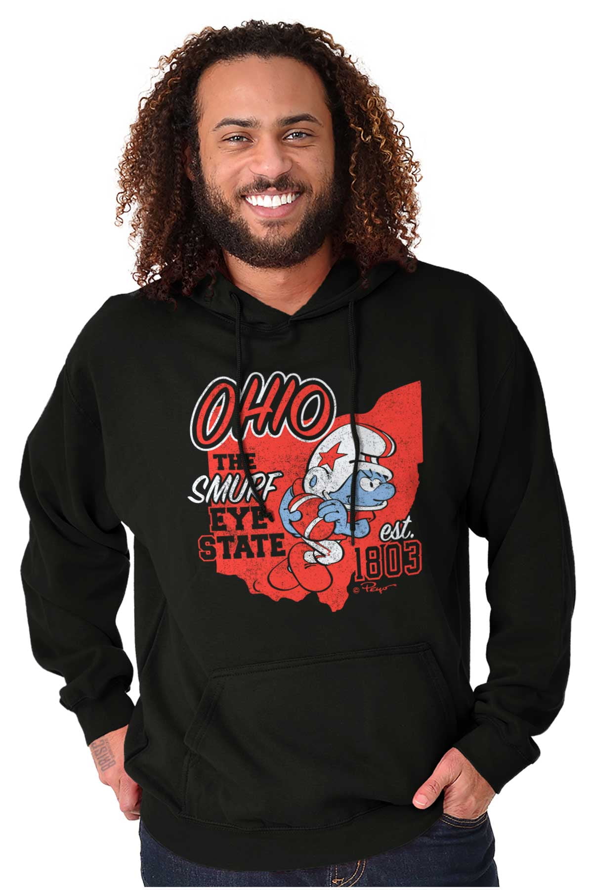 Ohio Buckeye State Athlete Fan Smurfs Unisex Plus Size Hoodie