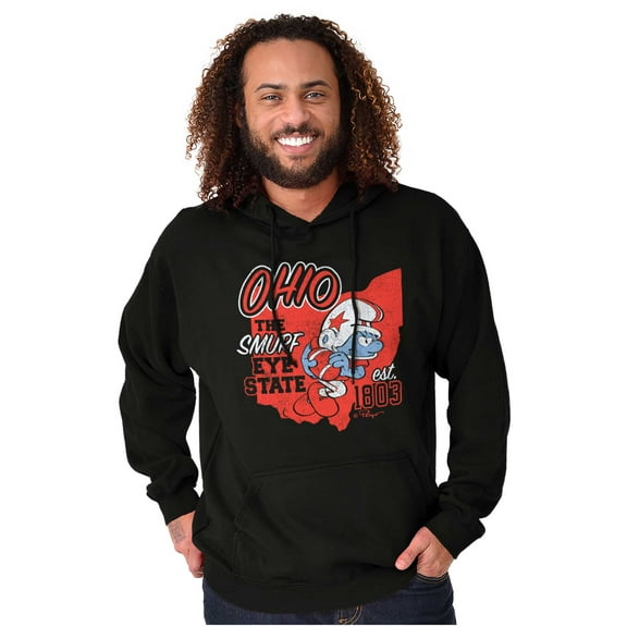 Ohio Buckeye State Athlete Fan Smurfs Unisex Plus Size Hoodie Brisco Brands 3X