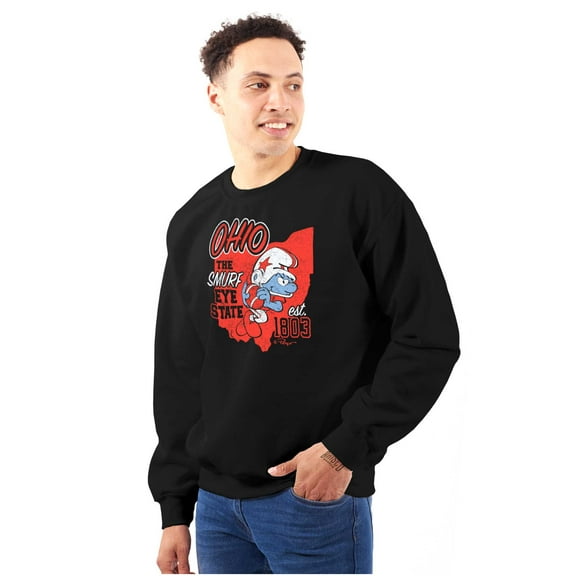 Ohio Buckeye State Athlete Fan Smurfs Unisex Plus Size Sweatshirt Brisco Brands 3X