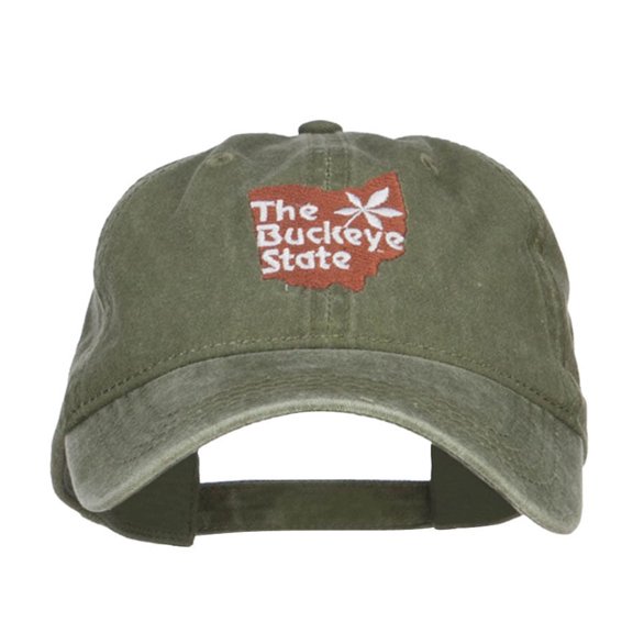 Ohio Buckeye State Embroidered Cap - Olive OSFM