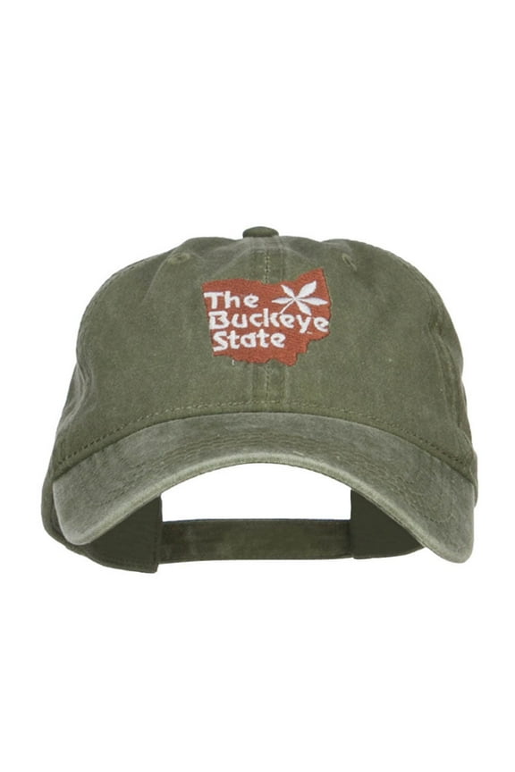 Ohio Buckeye State Embroidered Cap - Olive OSFM